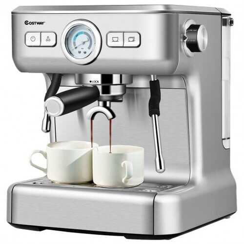 15 Bar Semi-Auto Espresso Coffee Maker Machine /w Milk Frother Steam W –  pr-coffeestore