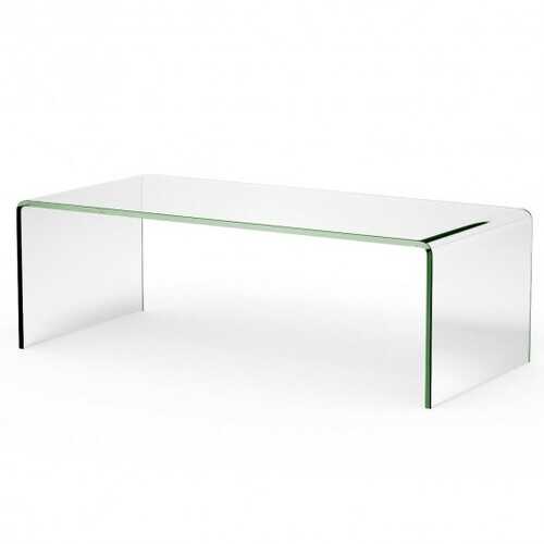 42.0" x 19.7" x 14" Tempered Glass Coffee Table