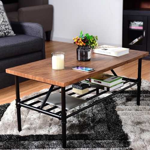 2-Tier Living Room Furniture Shelf Coffee Table